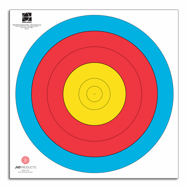JVD Target Face FITA 60cm Centre 5-Ring (per face)